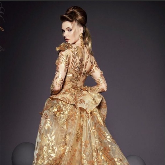 NWT MNM COUTURE FOUAD SARKIS GOWN 2463 - STUNNING! - Picture 2 of 8